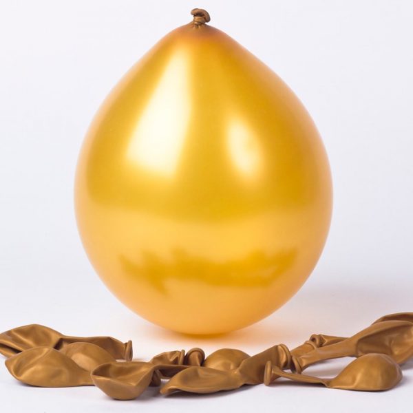 Metallic Gold Small Latex Balloons Pack Of 10 A (1)