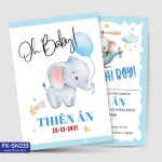 Thiệp sinh nhật voi con