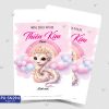 Thiệp sinh nhật - Thiệp Thôi nôi bé gái Tuổi Rắn - Tuổi Tỵ