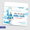 Thiệp sinh nhật - Thiệp Thôi nôi bé trai Tuổi Rắn - Tuổi Tỵ